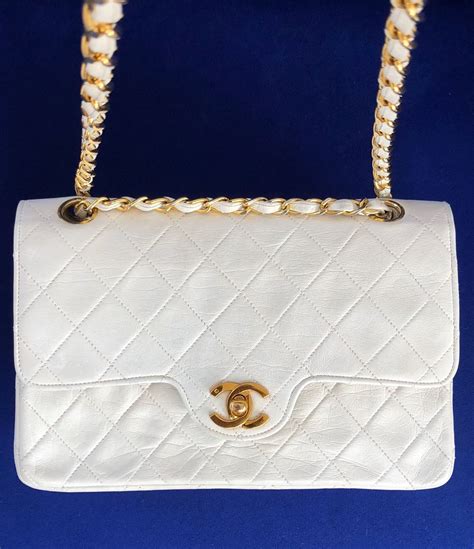 white vintage chanel bag|old fashioned Chanel bags.